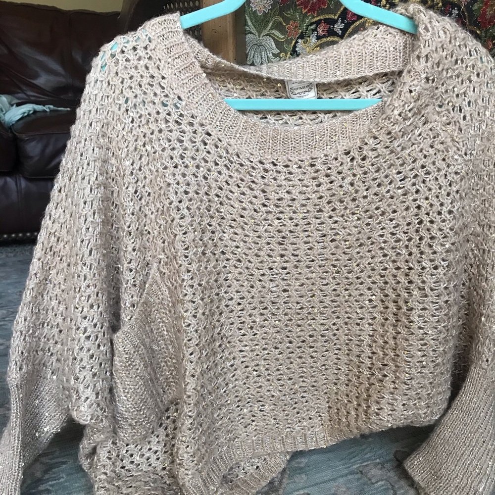 Asymmetrical off the shoulder Sweater